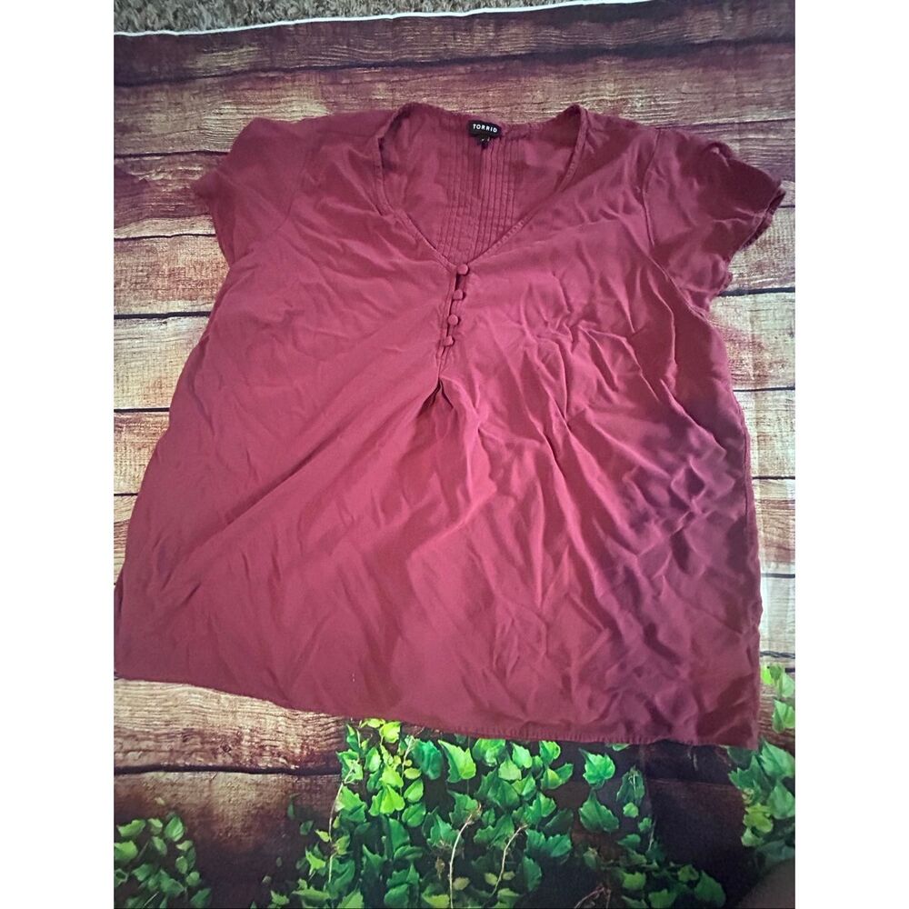 Torrid Red Blouse Size 3